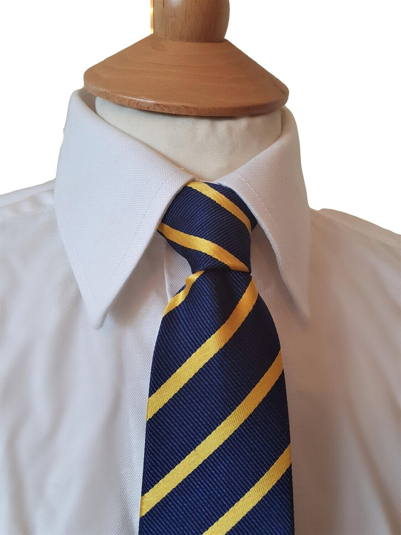 Adults Zip Ready Tied Showing Tie - Yellow/Navy