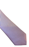 Adults Zip Ready Tied Showing Tie - Pink/Blue Stripe