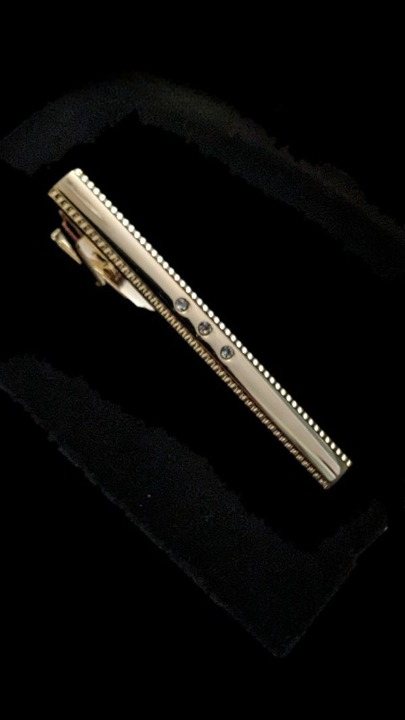 Gold and Diamante Tie Clips