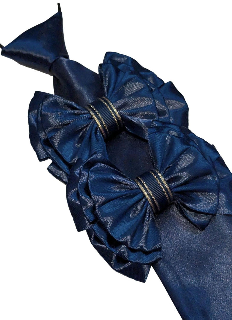 Childs Premium Showing Bows and Tie Set - Navy