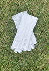 Adult White Genuine Leather Gloves