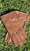 Adult Light Brown Genuine Leather Gloves