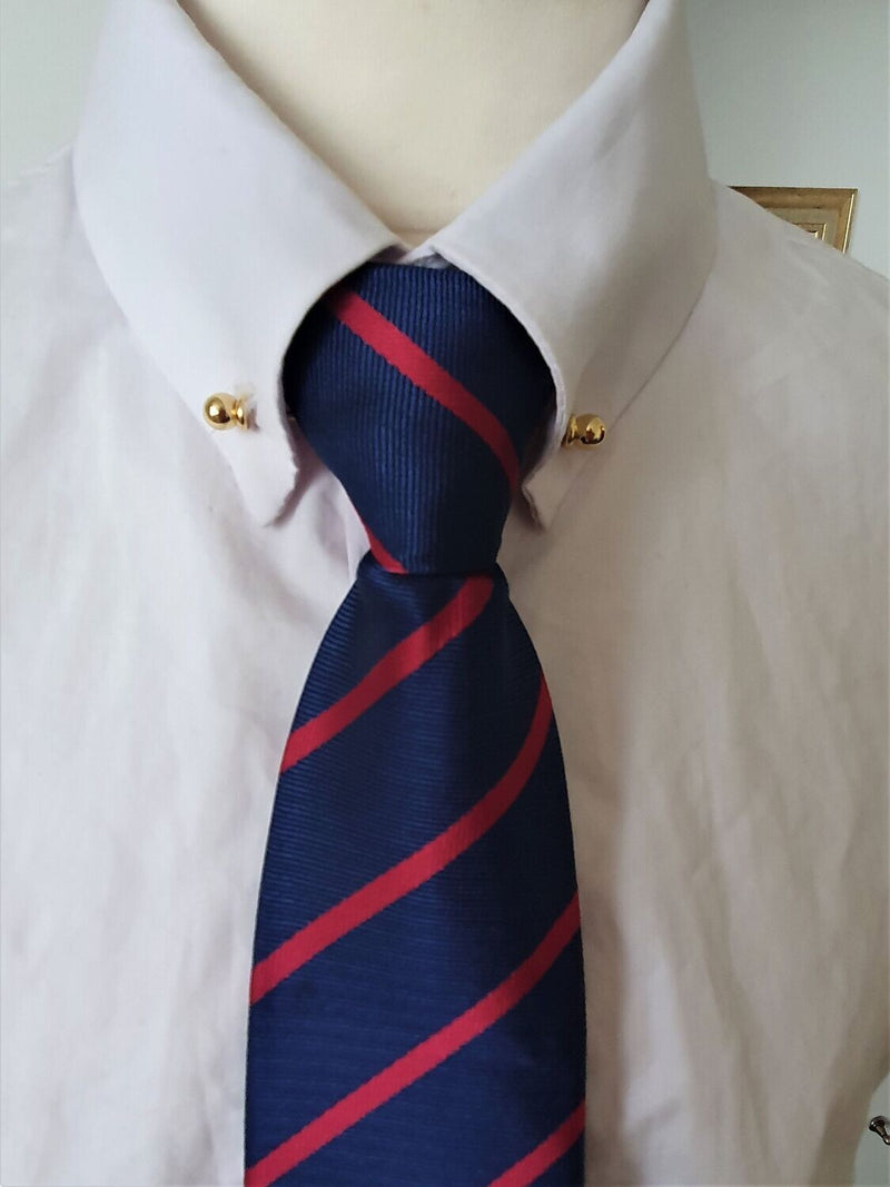 Adults Zip Ready Tied Showing Tie - Navy/Red