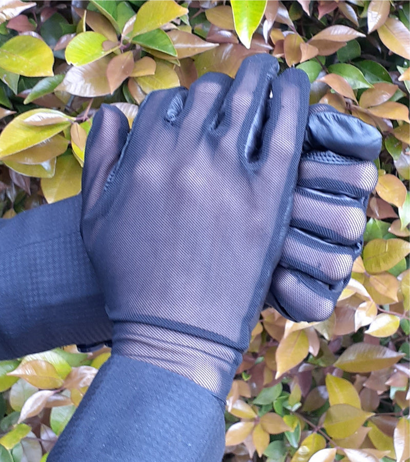 Junior Navy Blue Airmesh Gloves